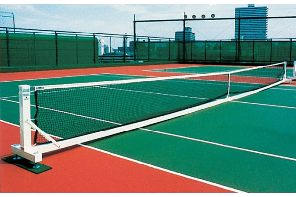クロスバー型テニス支柱ネット<br>トーエイライト アルミテニス支柱 TOEILIGHT B2812<br> （公式サイズ）